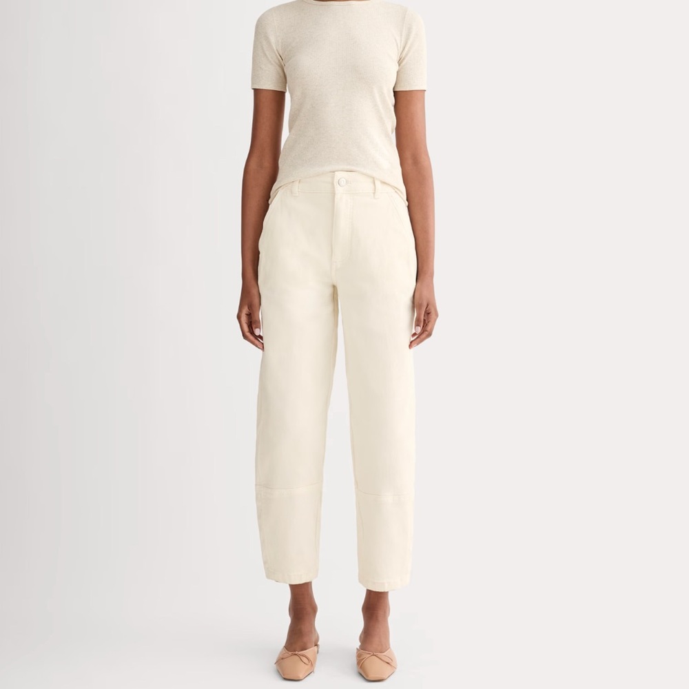 Everlane utility Barrel leg pants in bone